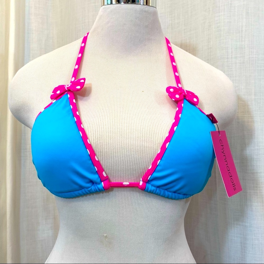 ChynnaDolls Bikini pink polka dot turquoise - Picture 5 of 13